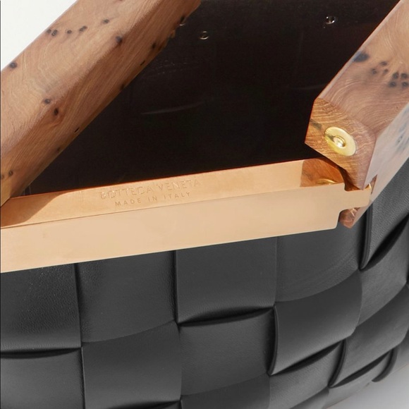 RARE SOLD OUT** Wood intrecciato leather clutch - Picture 2 of 10